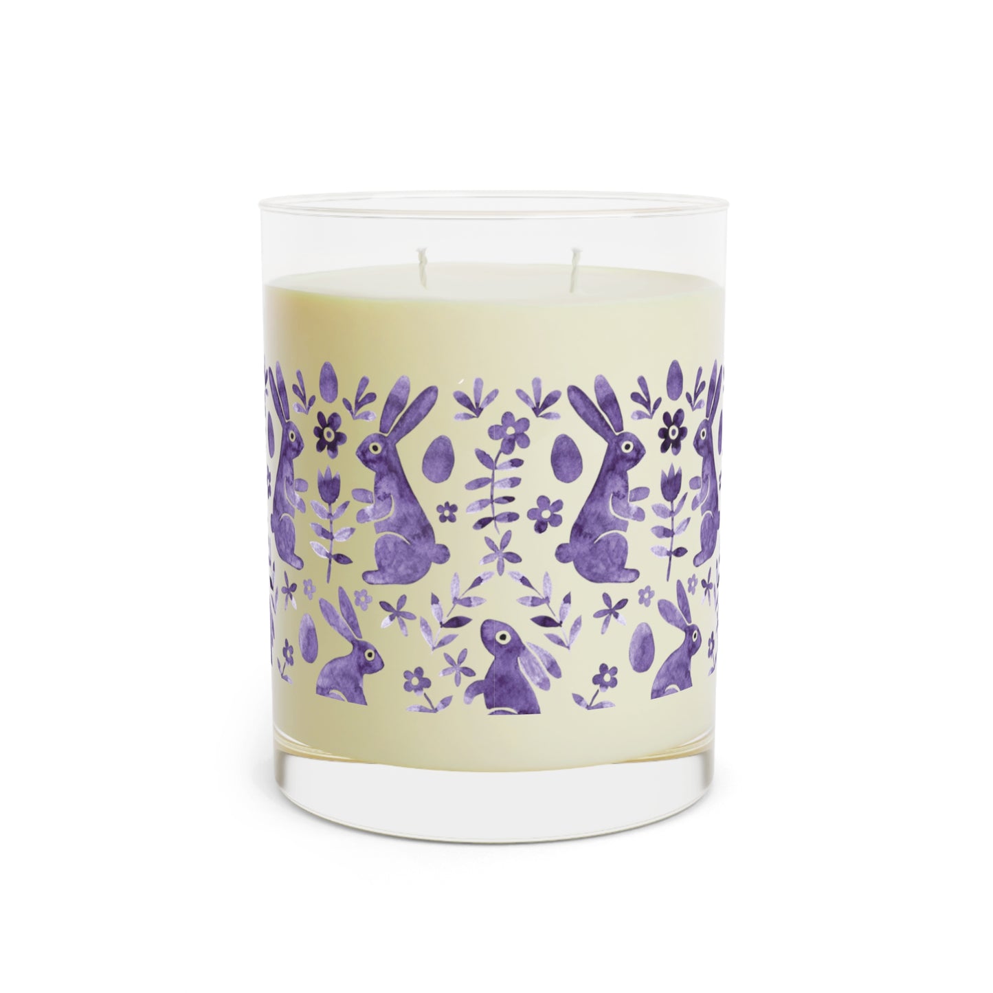 Easter Candle-Purple Toile. White Tea & Fig, 11oz
