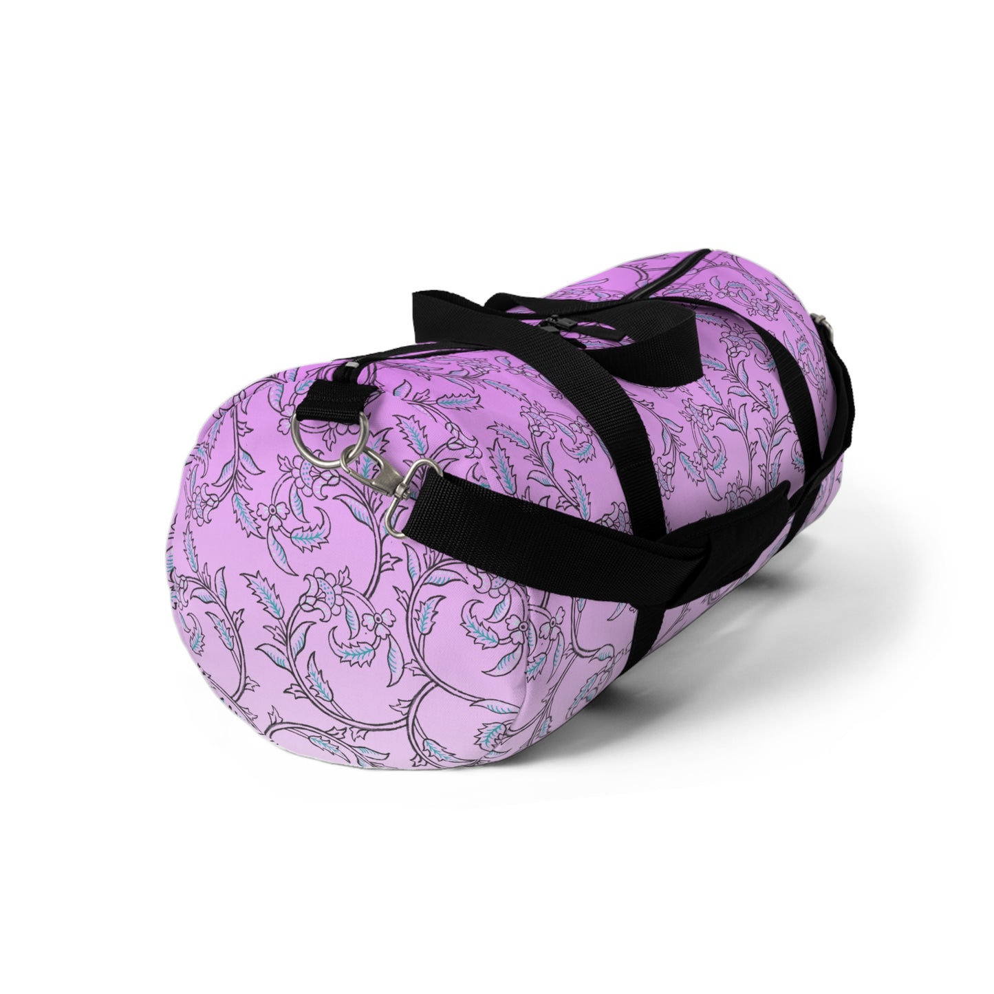 Pink Floral Vine Duffel Bag