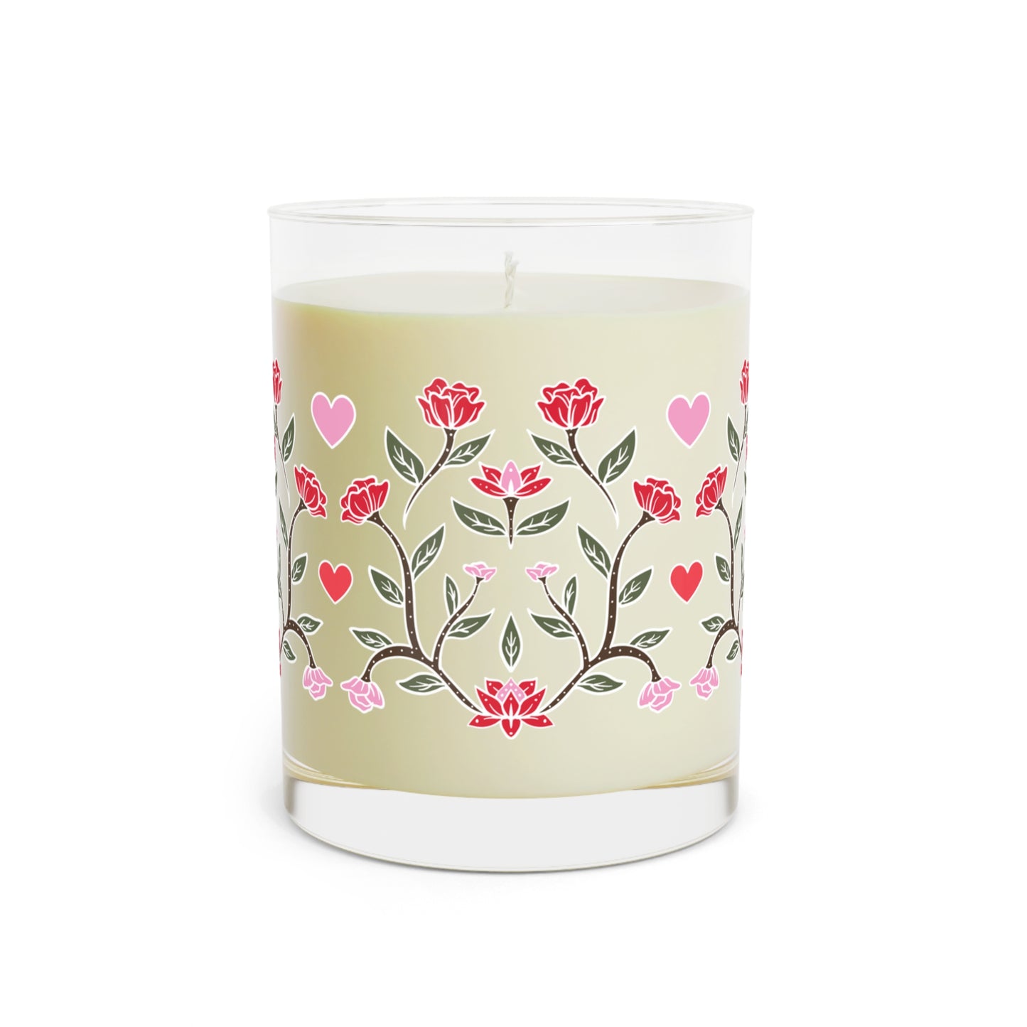 Heart Floral Candle, 11oz