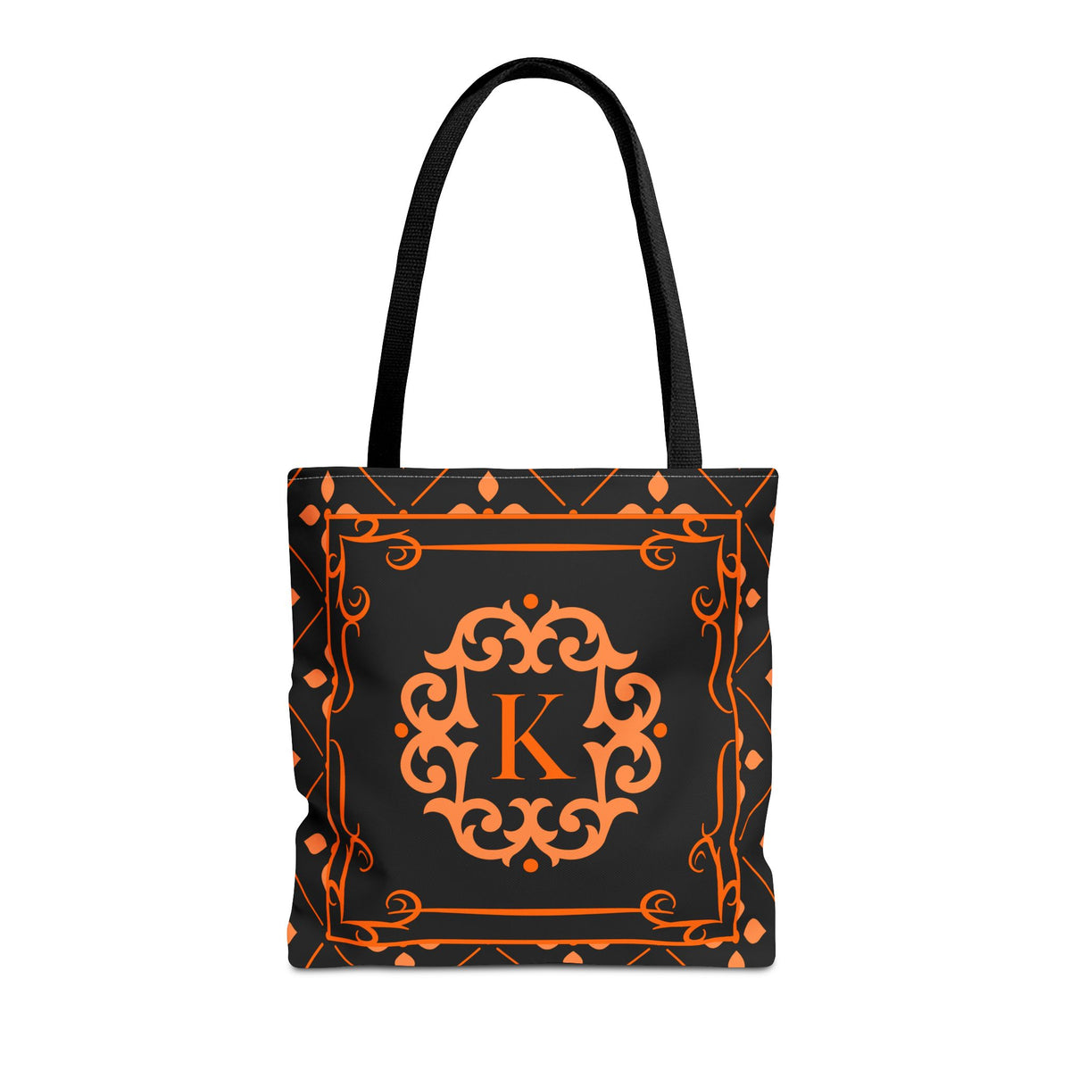 Monogram Halloween Motif Tote Bag 16x16