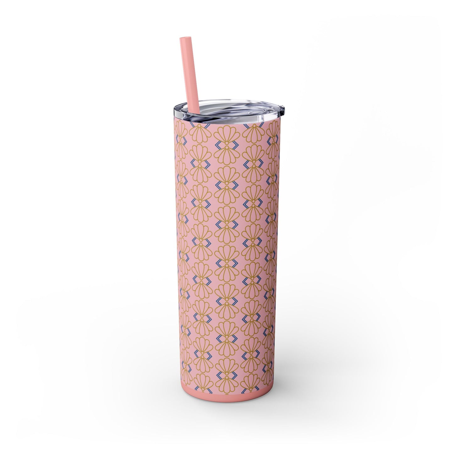 Royal Pink Skinny Tumbler with Straw 20oz