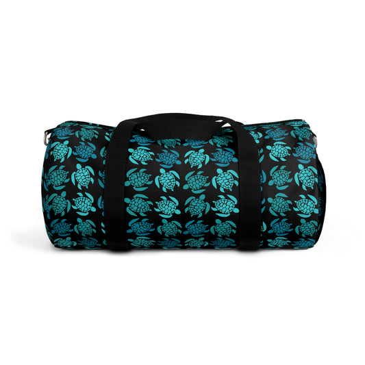 Teal Turtle Time Duffel Bag