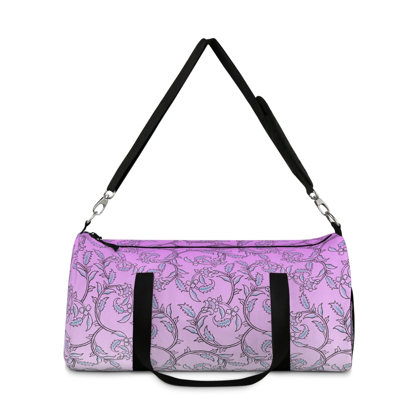Pink Floral Vine Duffel Bag