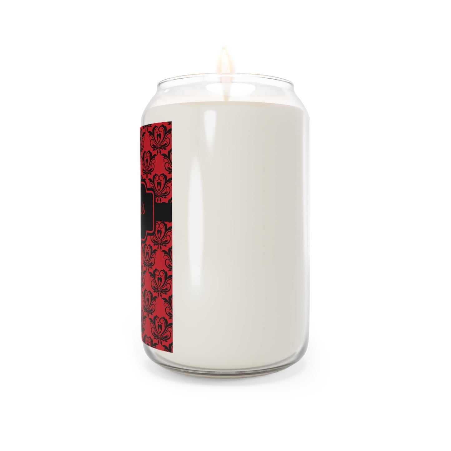 Happy Valentine's Day Red & Black Candle in Sea Breeze