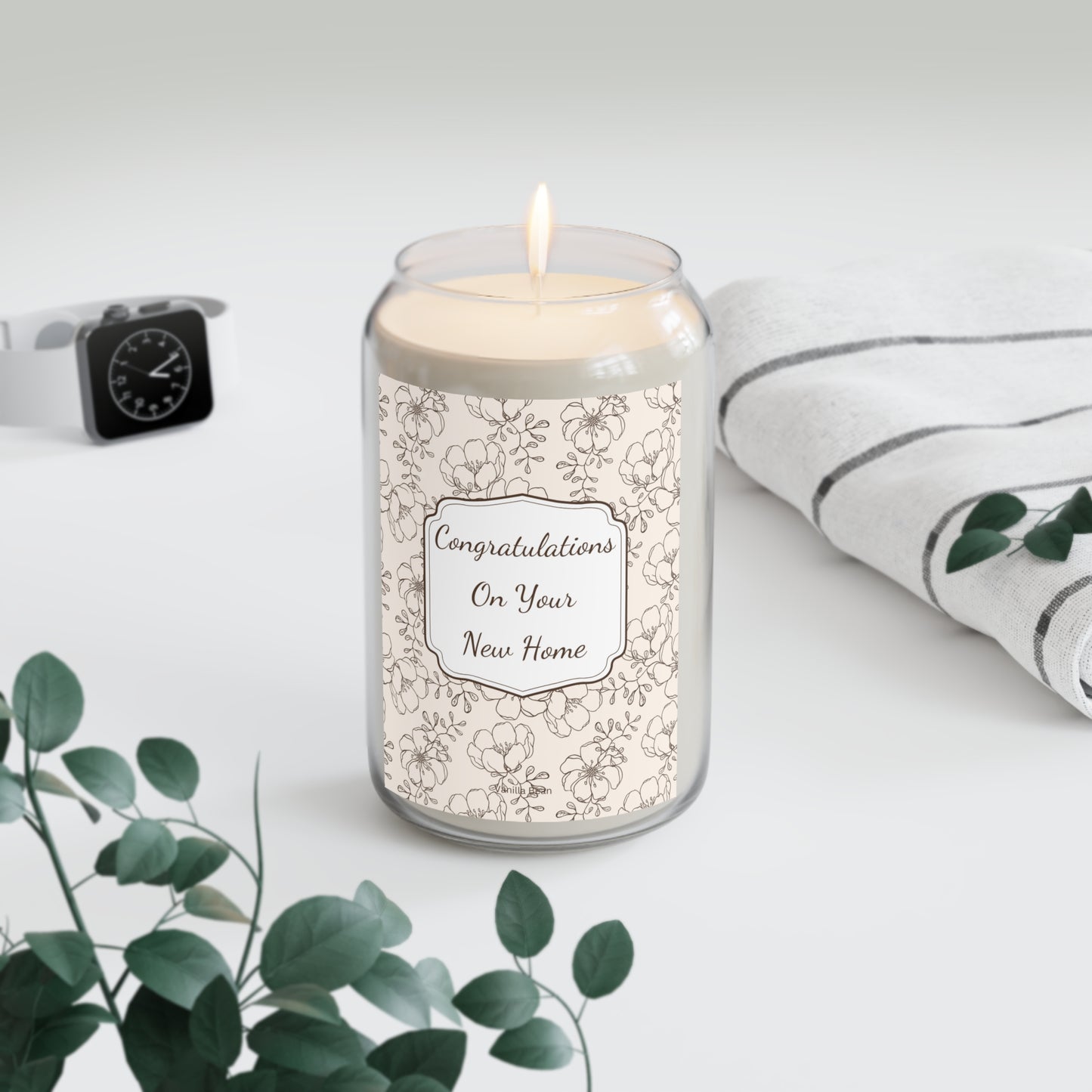 Congratulations On Your New Home Candle, Vanilla Bean 13.75oz