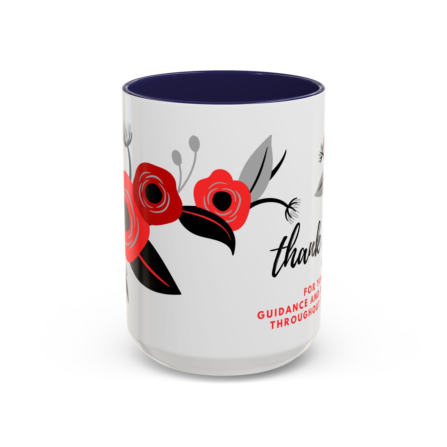 Thank You Coffee Mug, Black, 15oz.