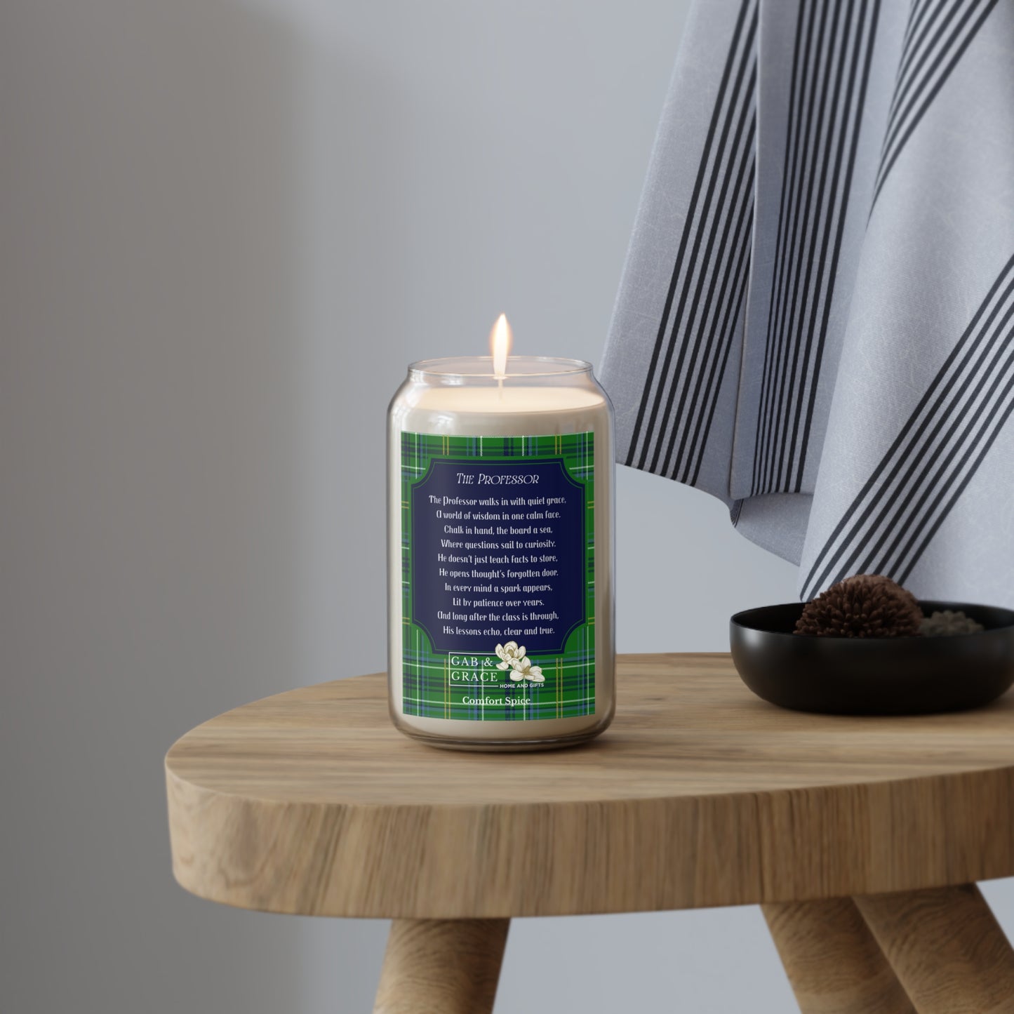 The Professor Candle (Male), Comfort Spice, 13.75oz