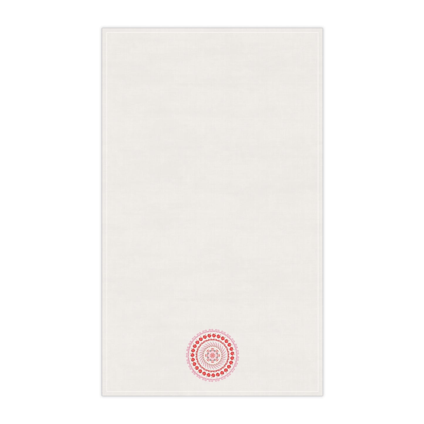Red Apple Mandala Cotton Tea Towel