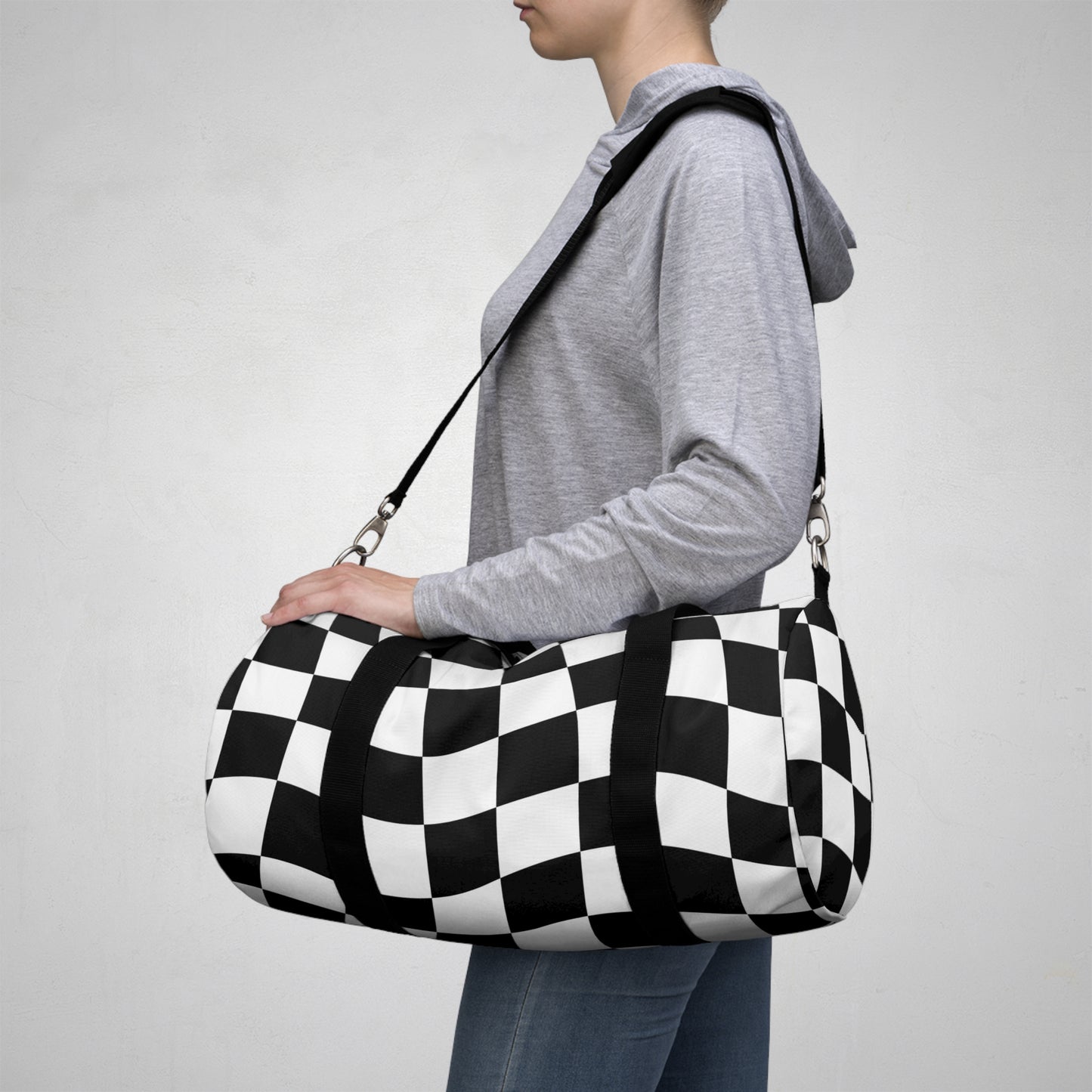 Checkered Wave Duffel Bag