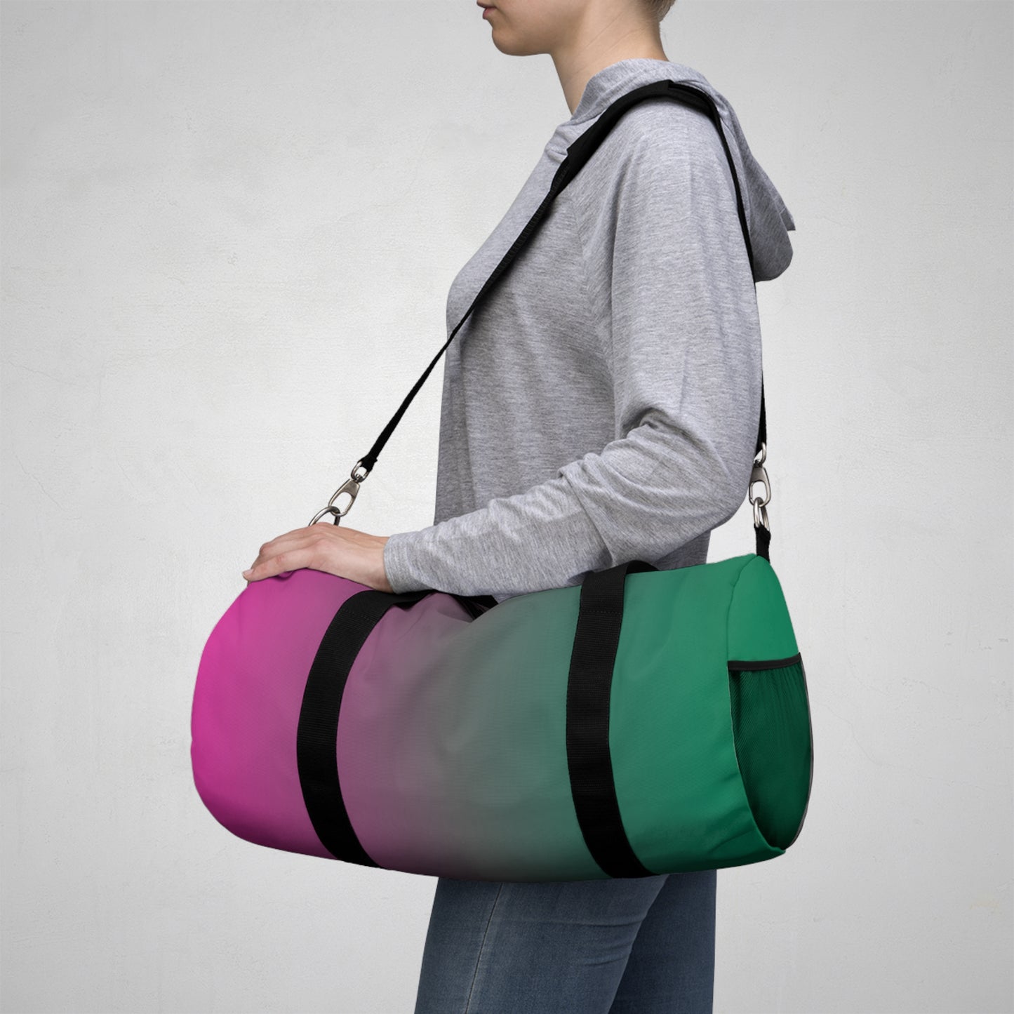 Pink & Green Ombre Duffel Bags