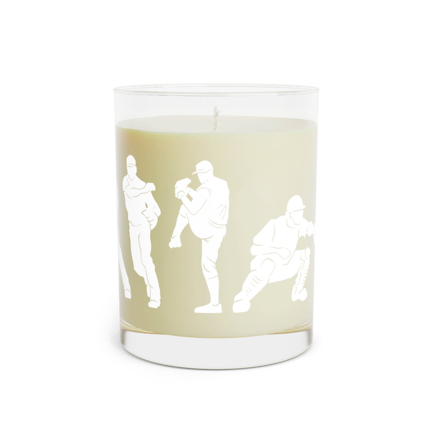 Baseball Silhouette Candle, White Tea & Fig, 11oz