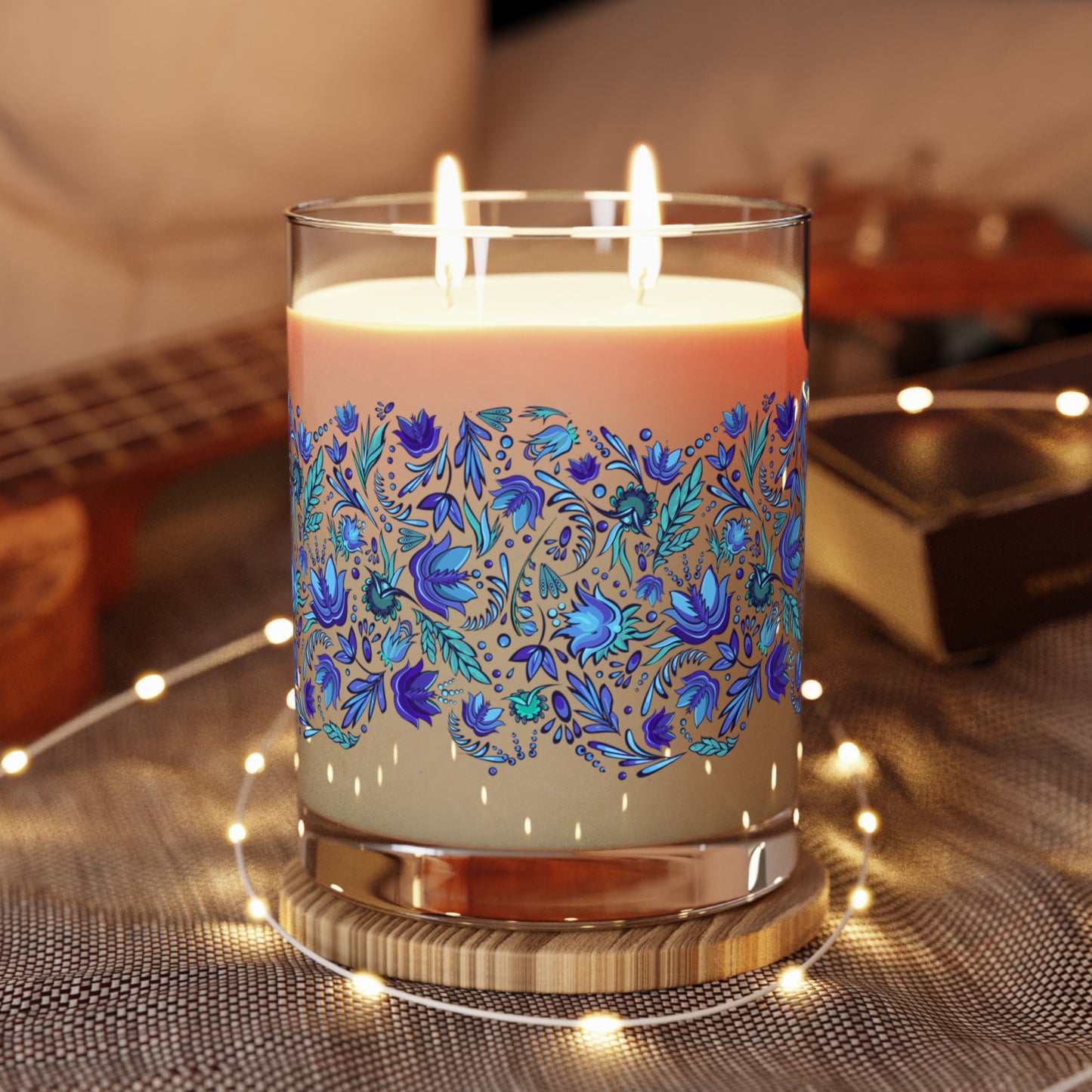 Contemporary Floral in Blue, 11oz
