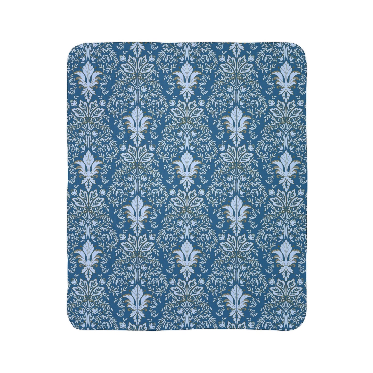 Regal Blue Fleece Sherpa Blanket