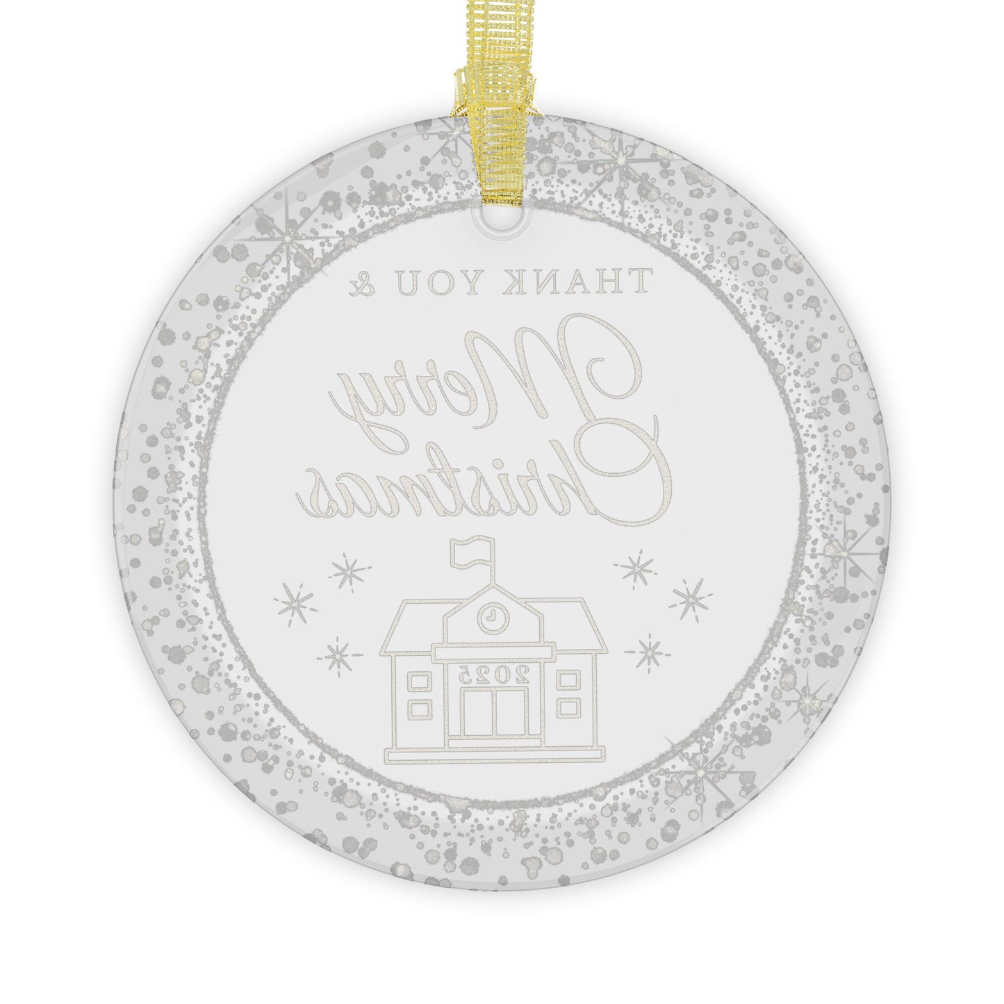 School Administrators Glass Ornament