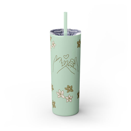 Pinky Promise Skinny Tumbler with Straw 20oz