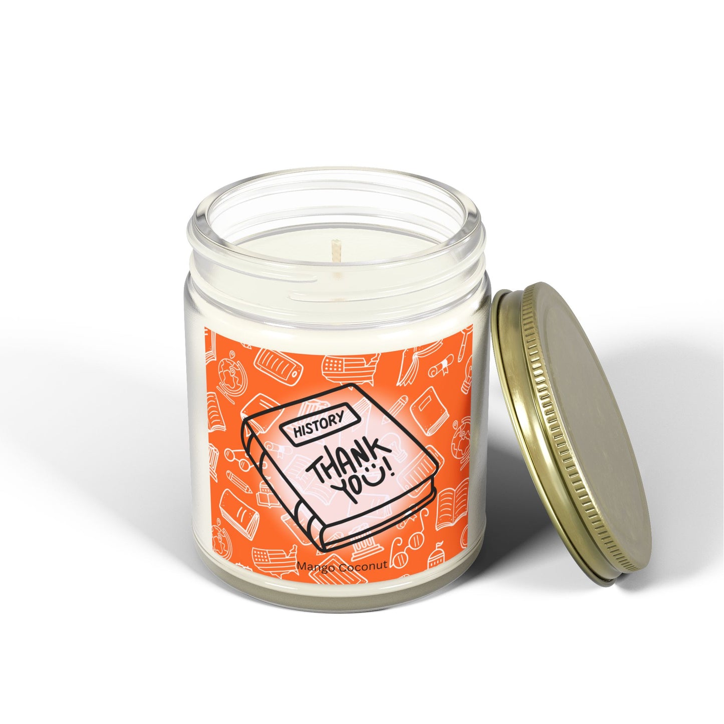 Thank You History Teacher Candle, Mango Coconut, 9oz