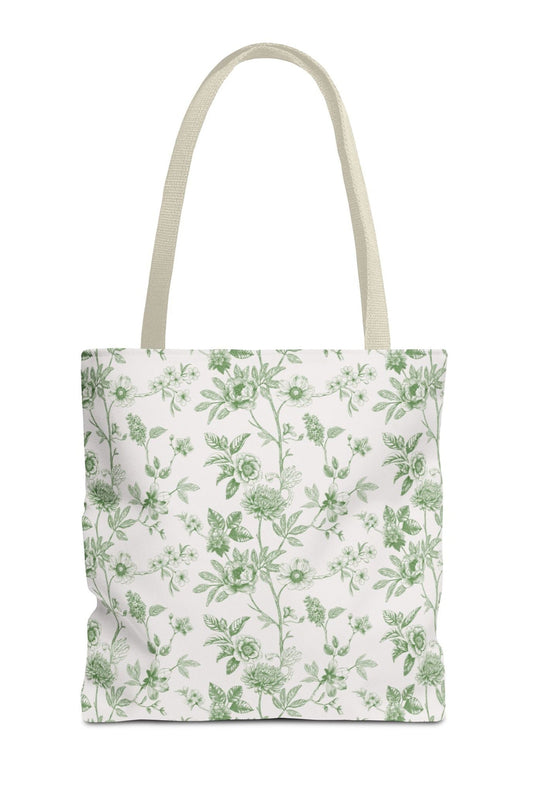 Green Floral Tote Bag