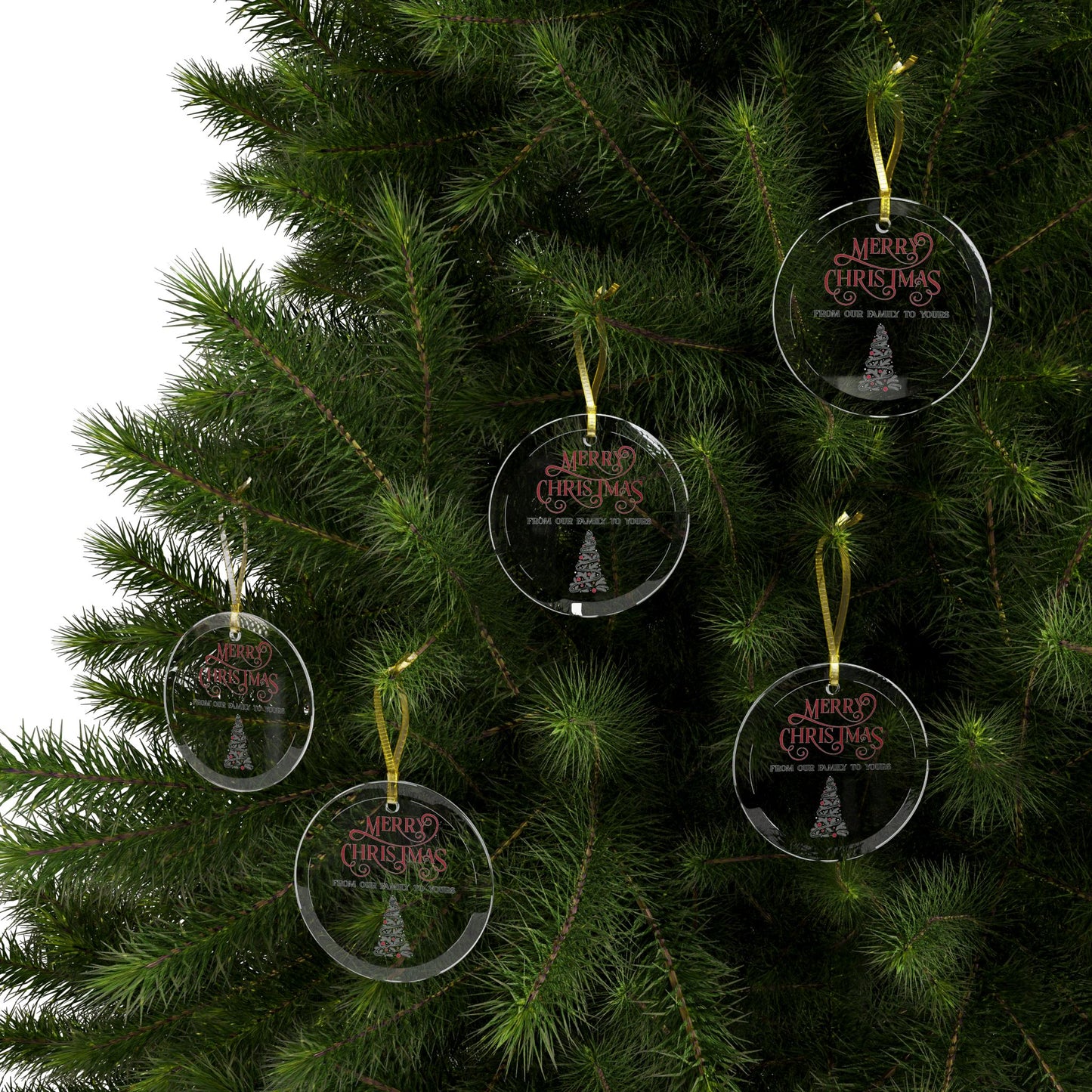 From Our Family to Yours Glass Ornaments