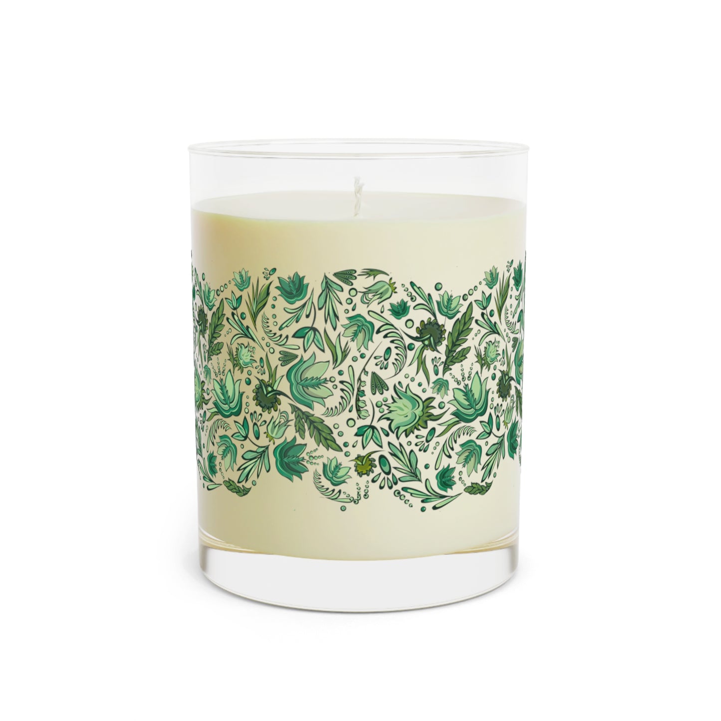 Contemporary Floral in Green, 11oz