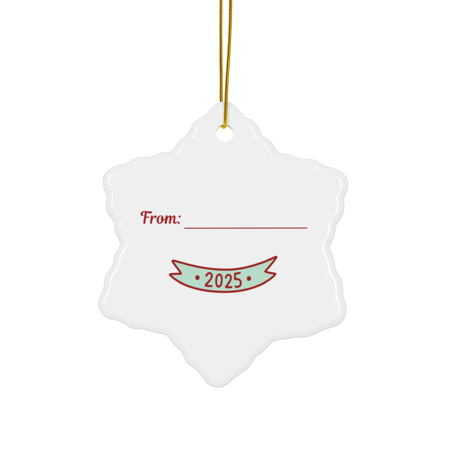 Merry Christmas Coach Ceramic Ornament