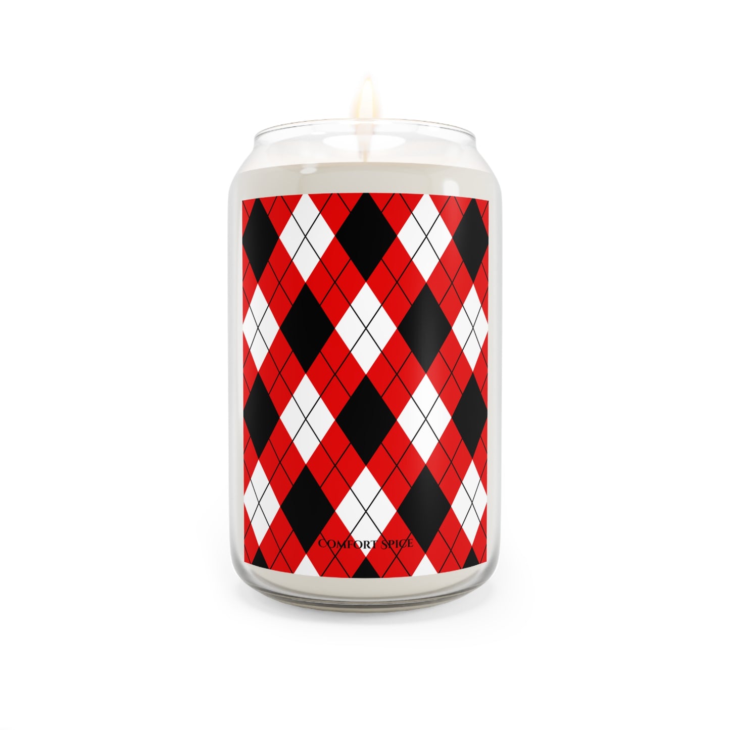 Red & Black Argyle Collection, Comfort Spice Scent, 13.75oz