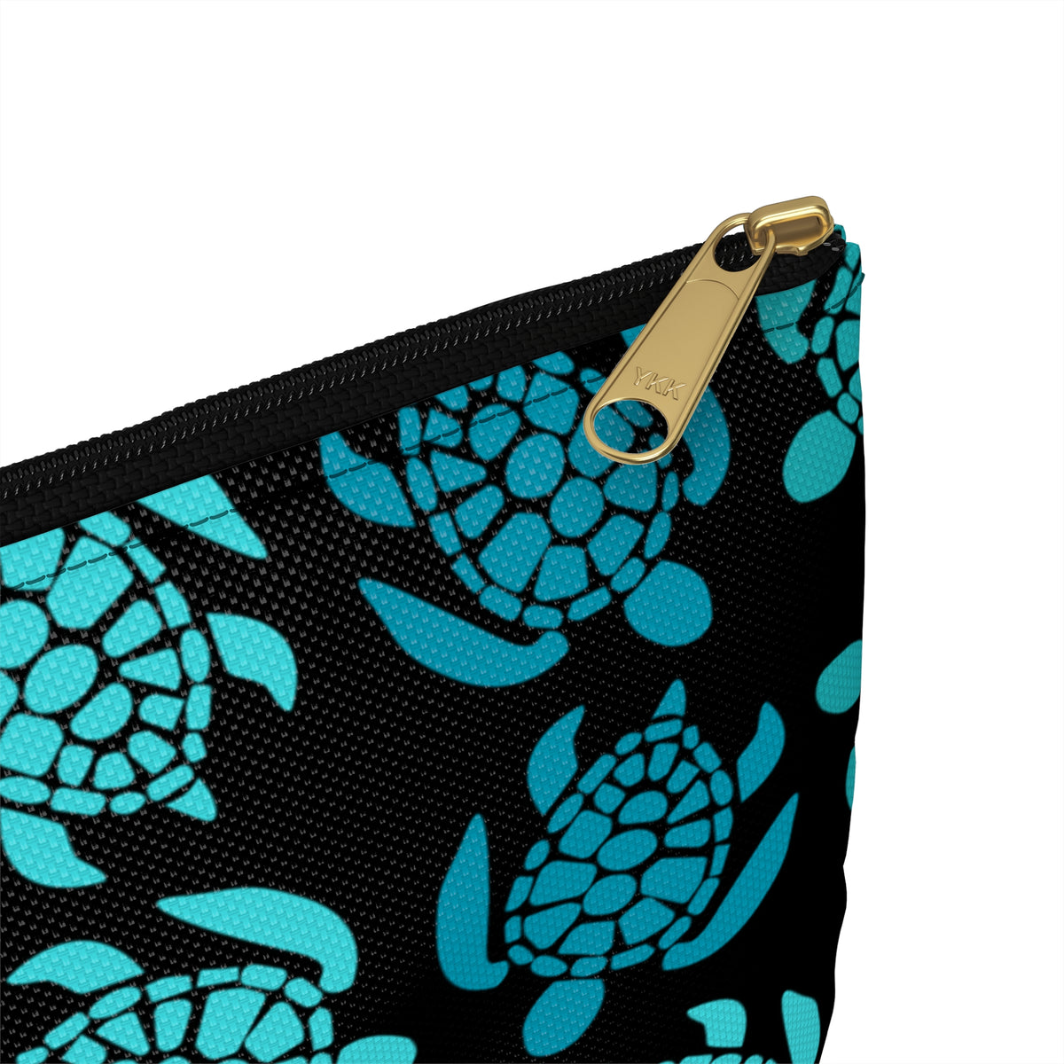 Teal Turtle Time Accessory Pouch