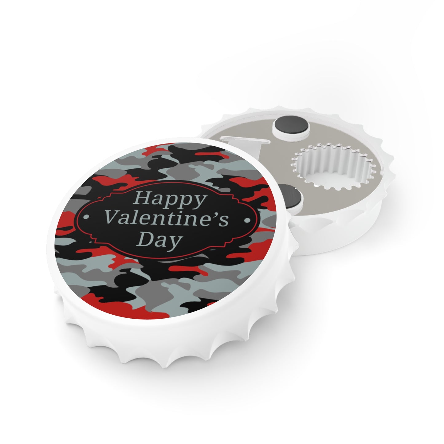 Happy Valentine's Day Camo Bottle Opener