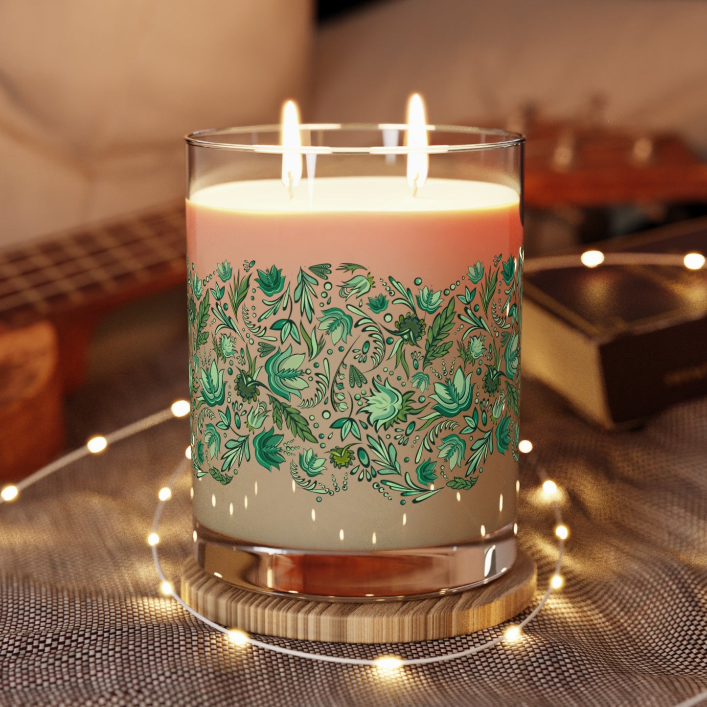 Contemporary Floral in Green, 11oz