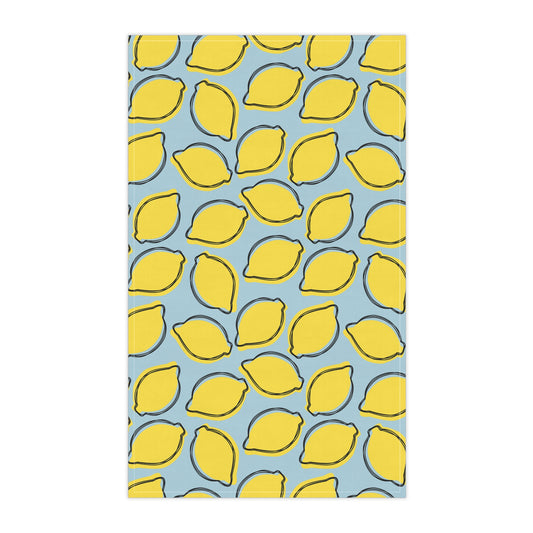 Sunny Lemon Print Tea Towel