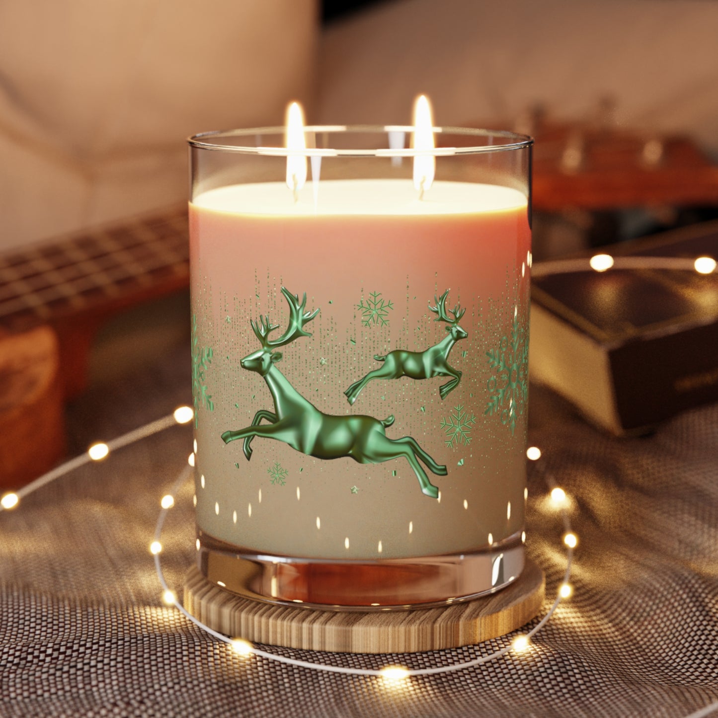 Winter Reindeer Candle, White Tea & Fig, 11oz