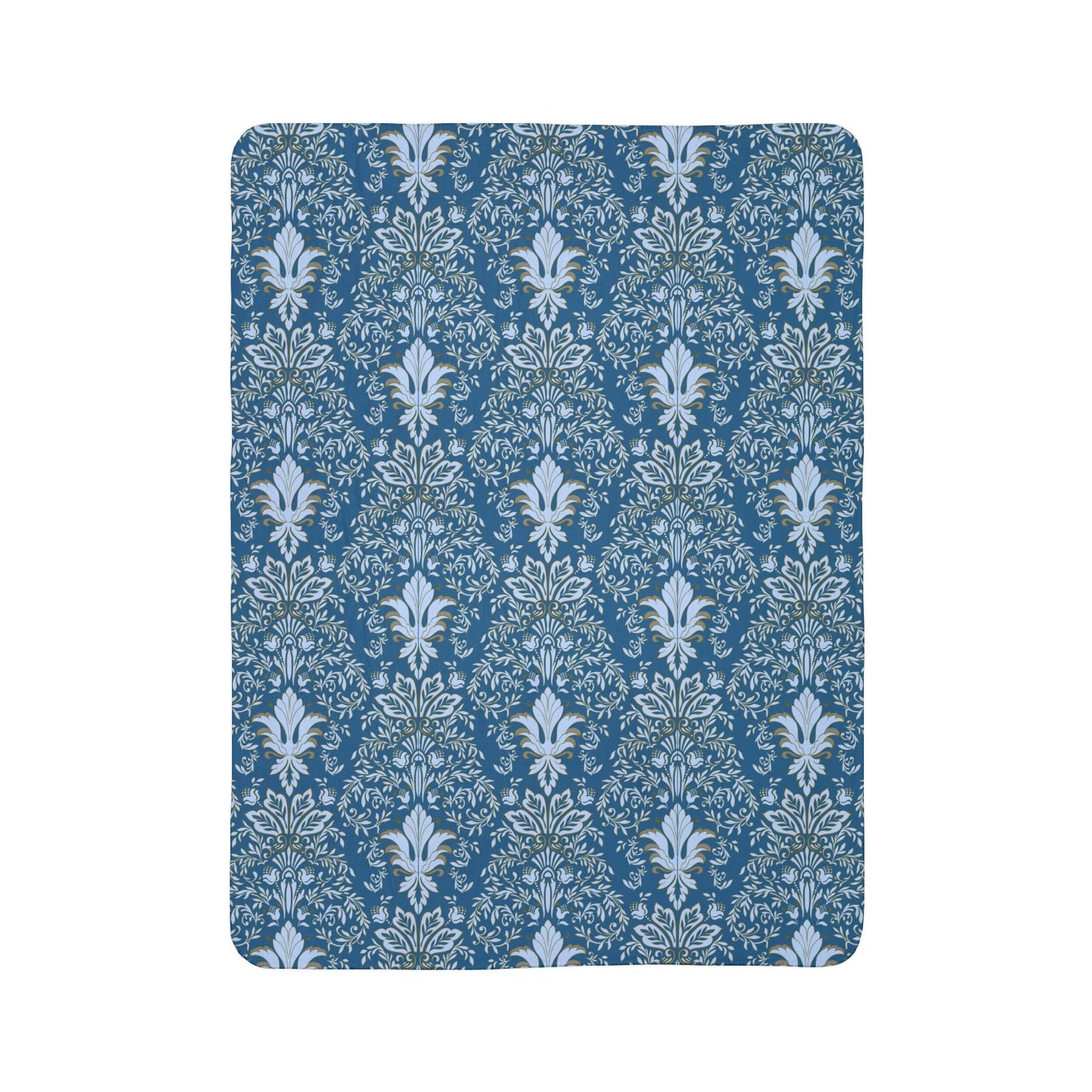 Regal Blue Fleece Sherpa Blanket