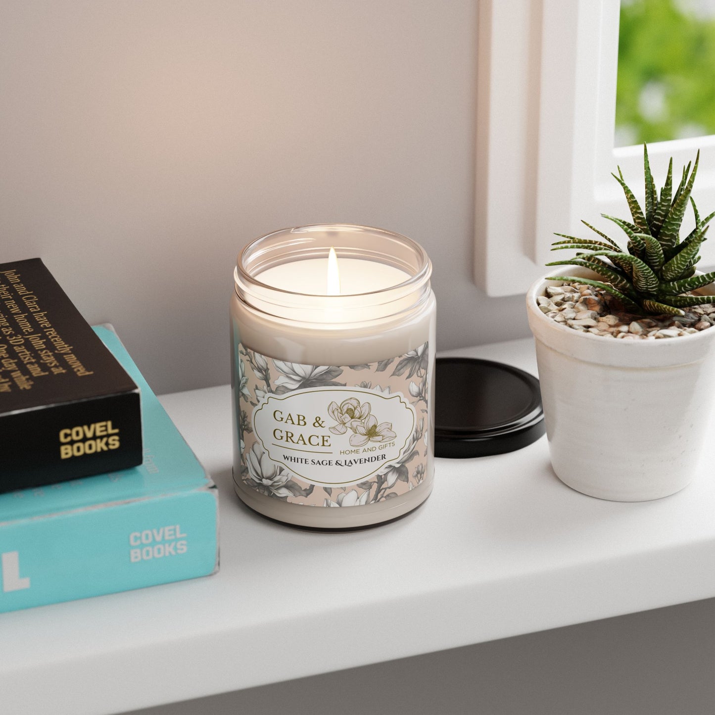 White Sage and Lavender Candle by Gab & Grace