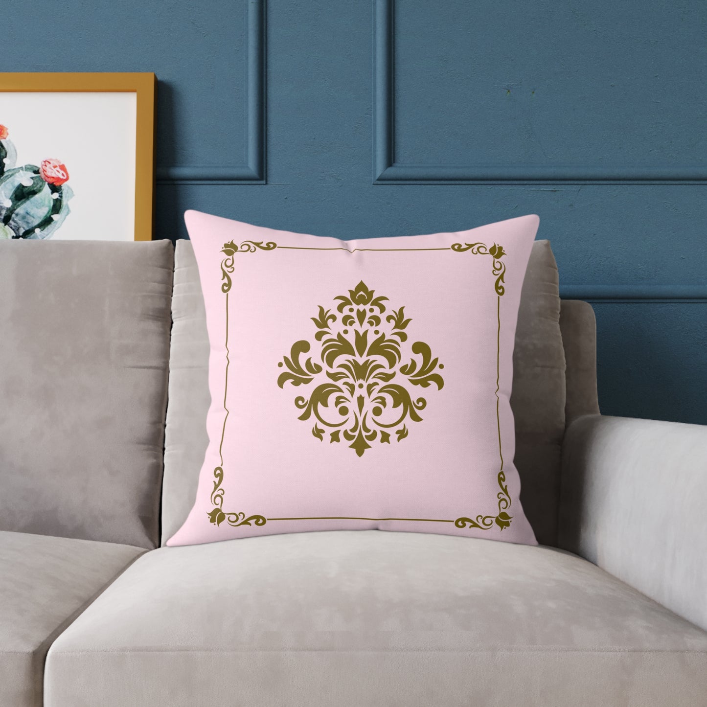 Gilded Pink Reversible Decorative Pillow