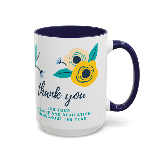 Thank You Coffee Mug, Navy, 15oz