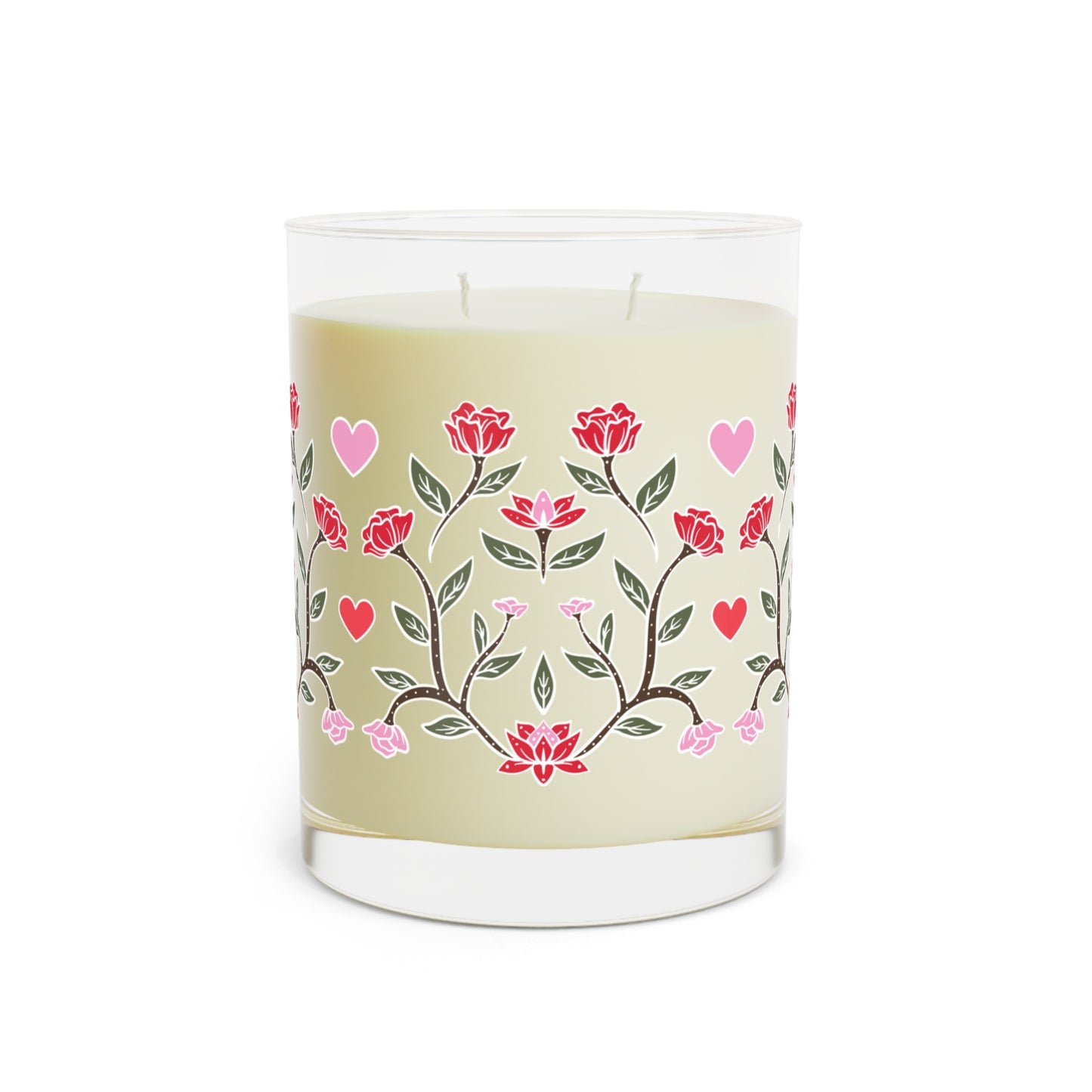 Heart Floral Candle, 11oz