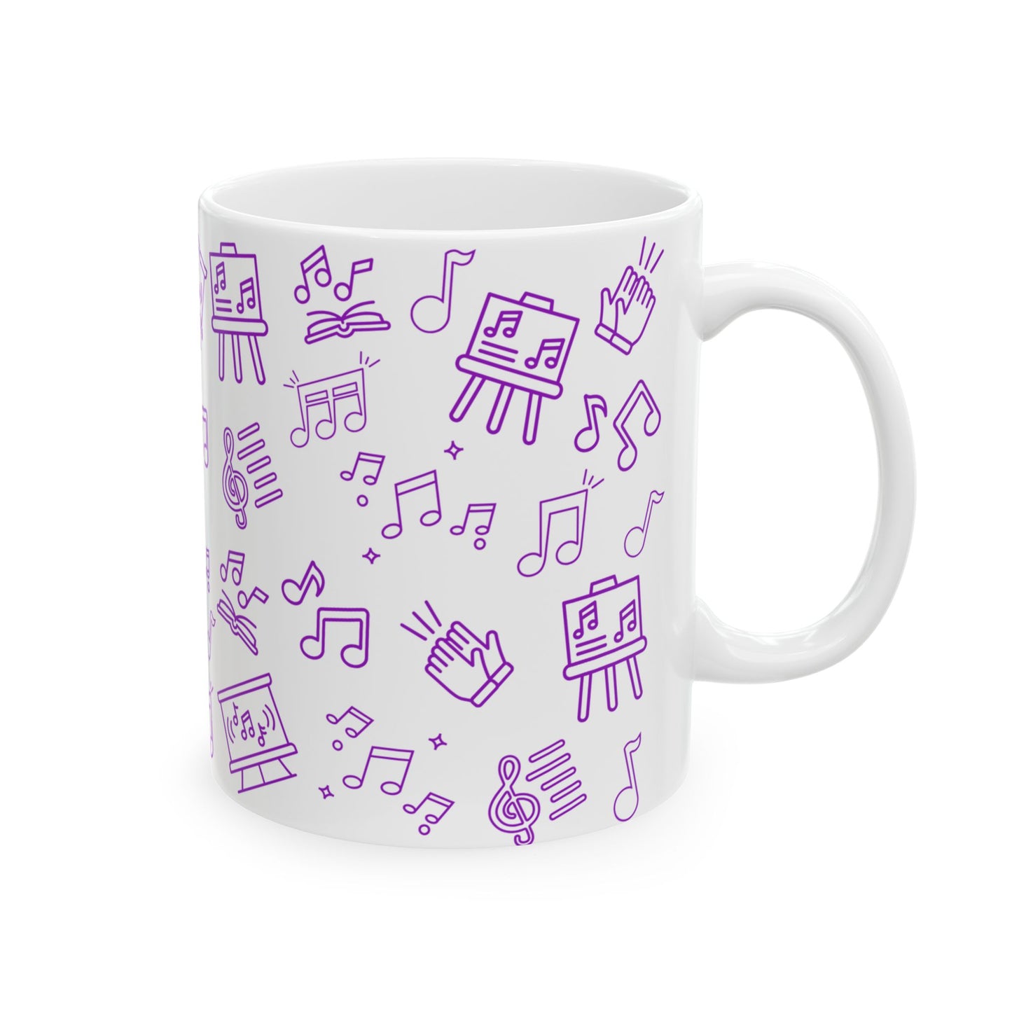 Music, Band, Chorus Themed Ceramic Mug - Perfect for Teachers!