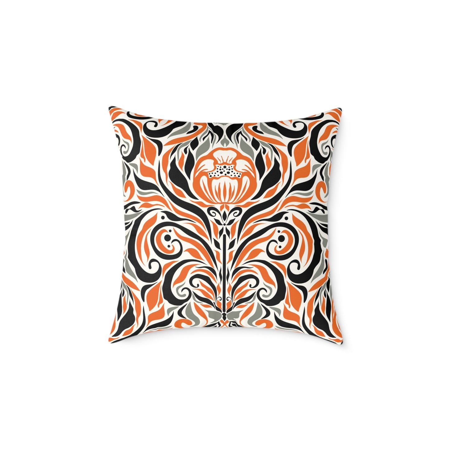 Fall Damask Square Pillow