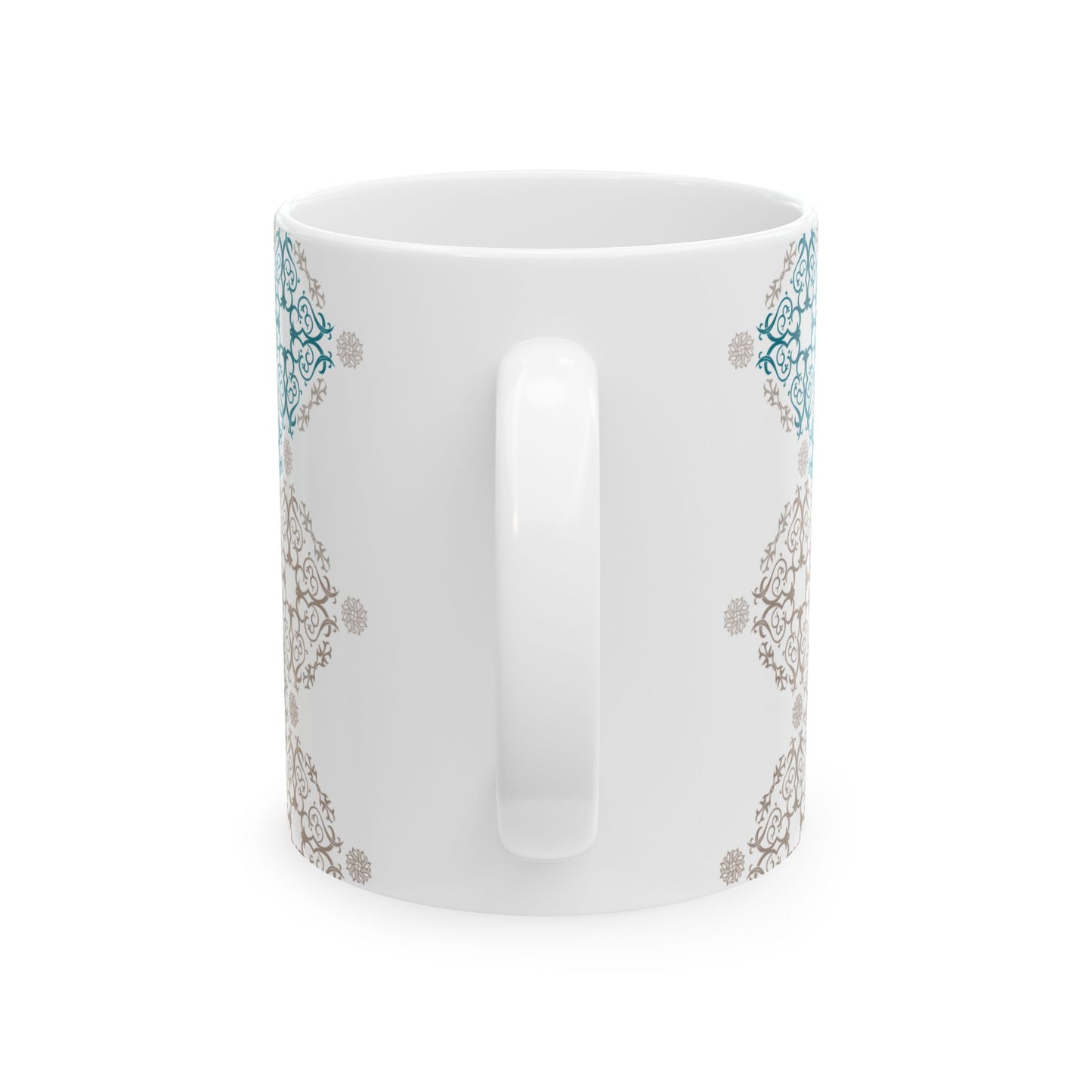 Patterned Ceramic Mug - Blue