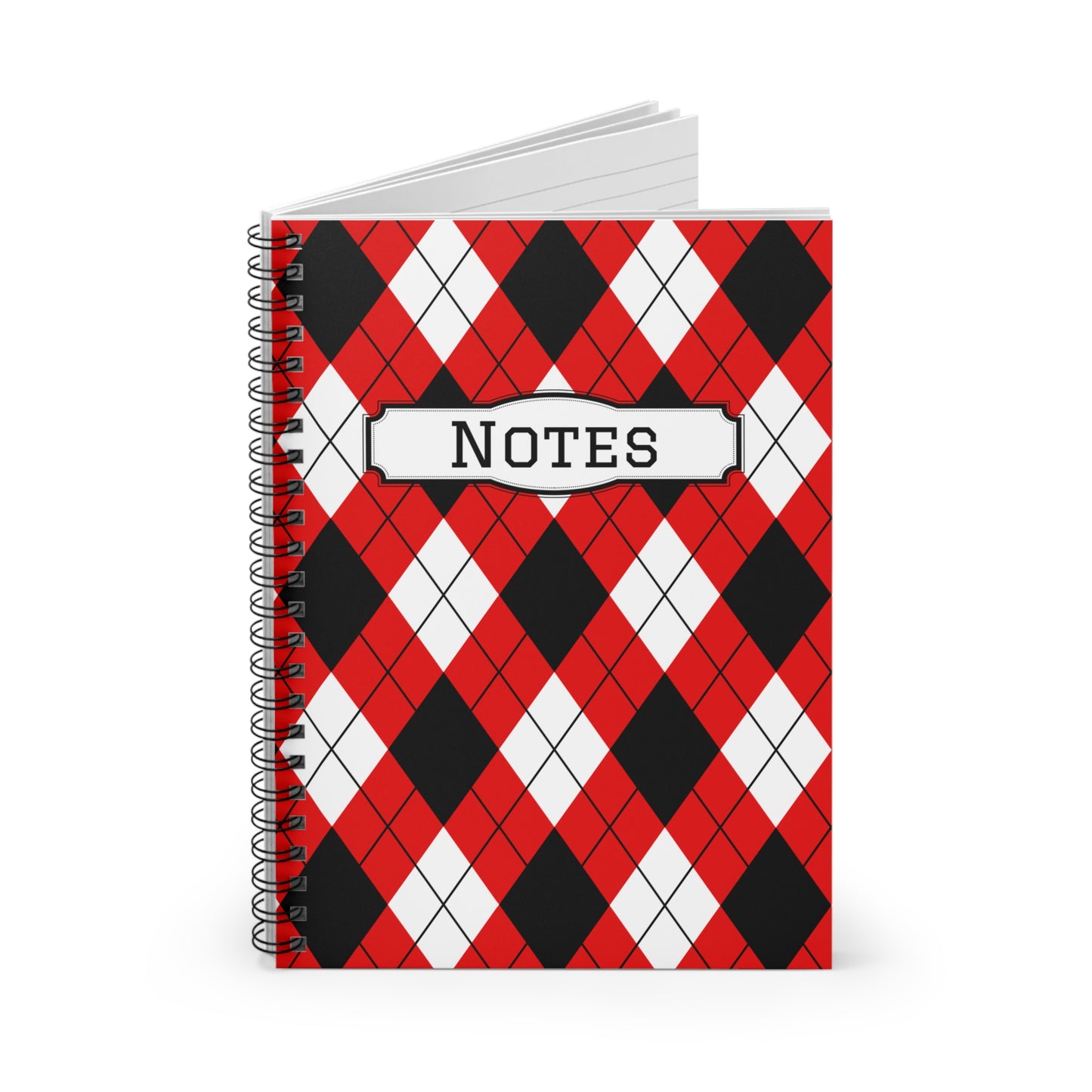 Argyle Red & Black Spiral Notebooks