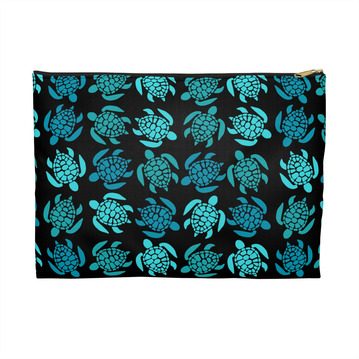 Teal Turtle Time Accessory Pouch