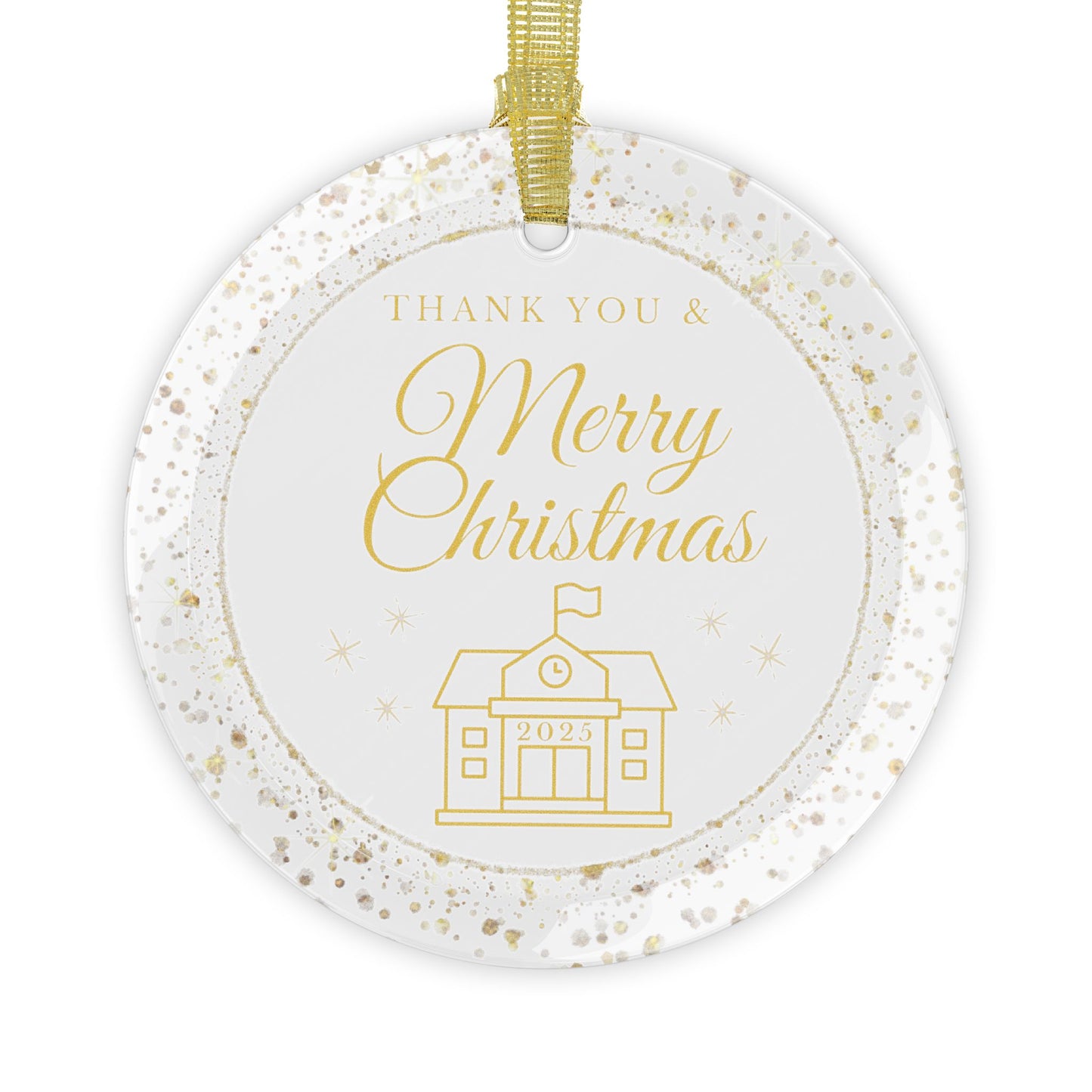 School Administrators Glass Ornament