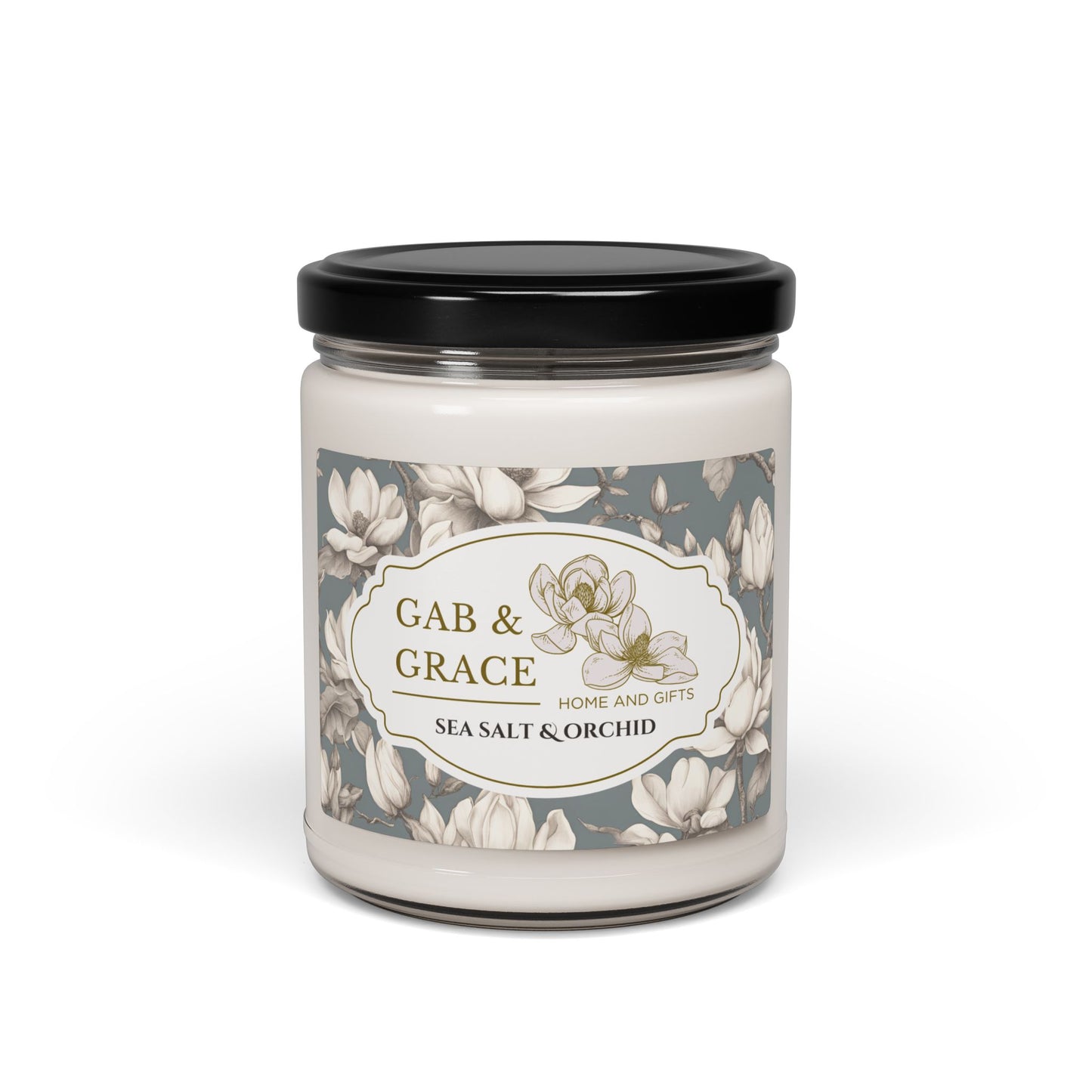 Sea Salt and Orchid Scented Candle by Gab & Grace