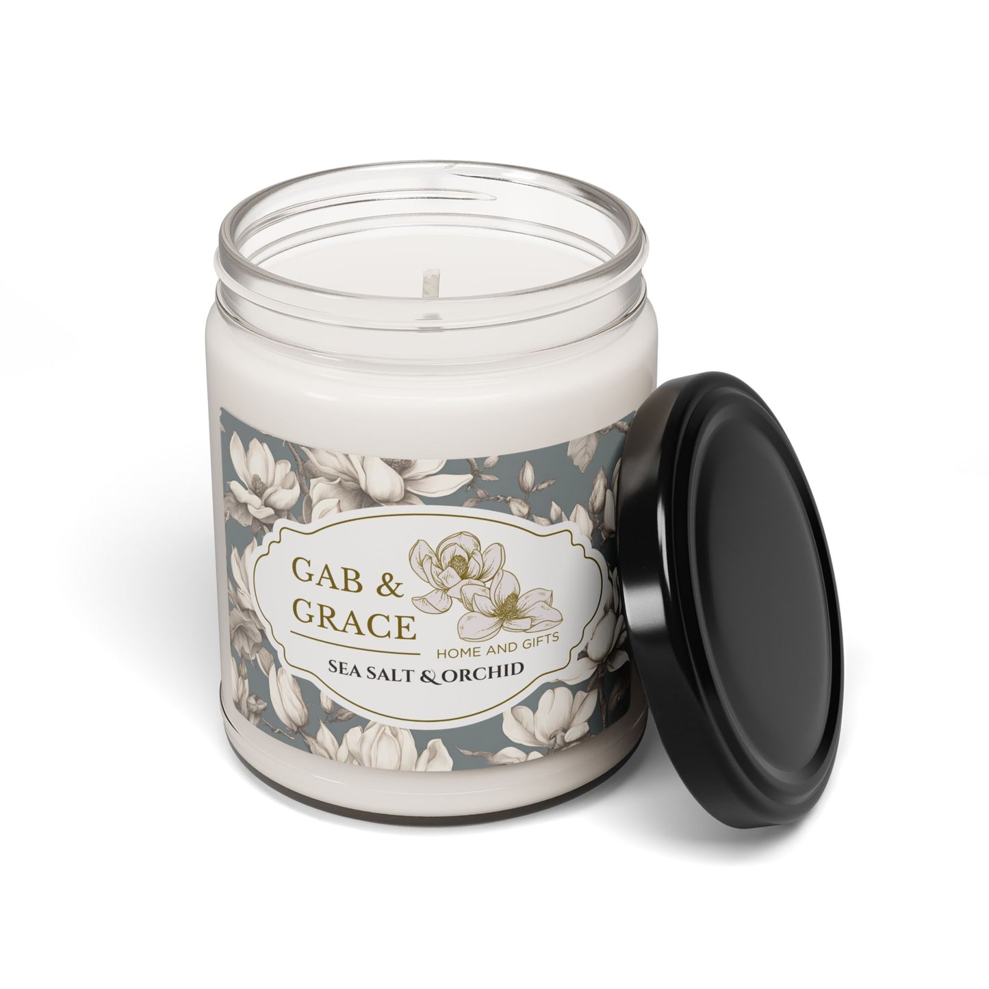 Sea Salt and Orchid Scented Candle by Gab & Grace