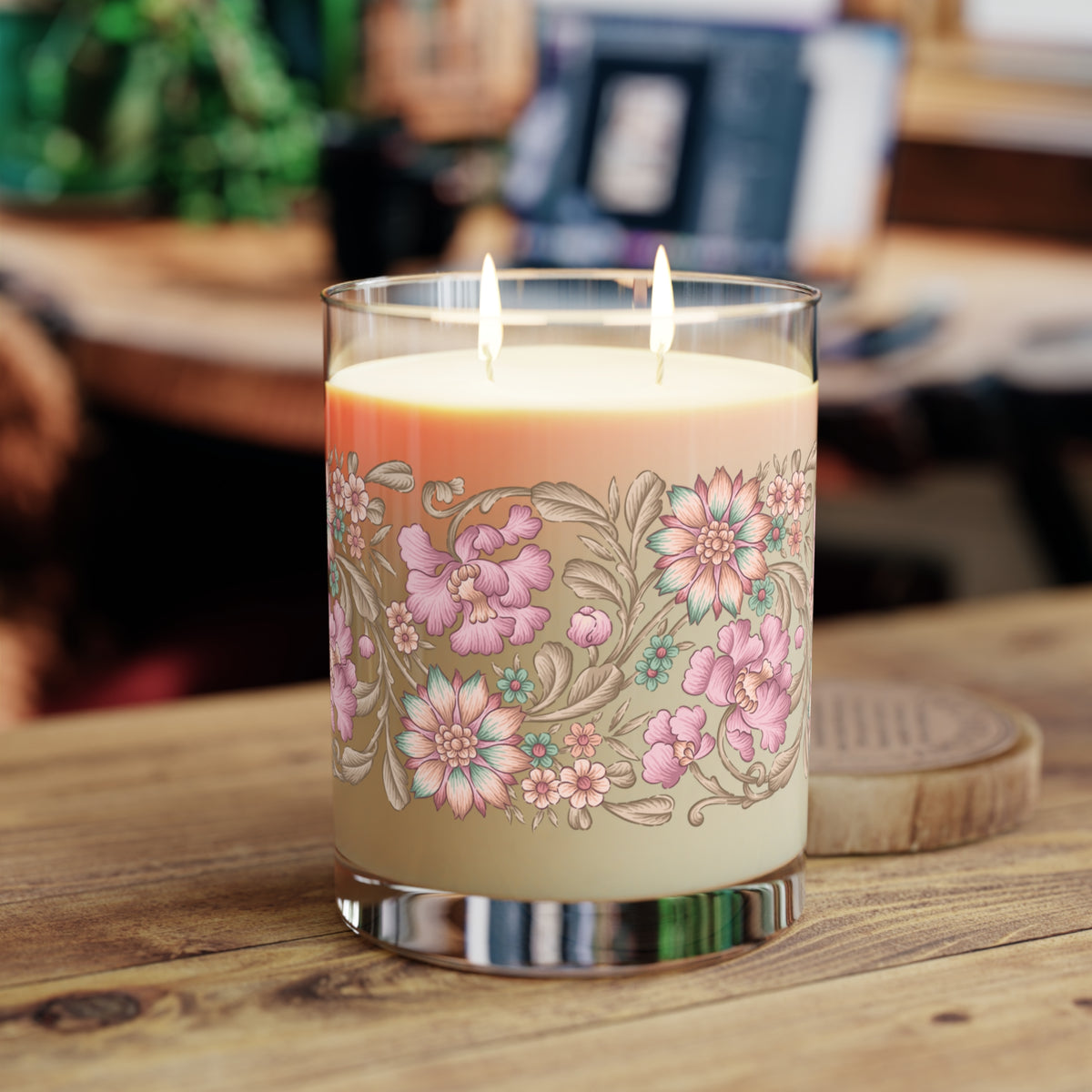 Victorian Floral Candle, 11oz