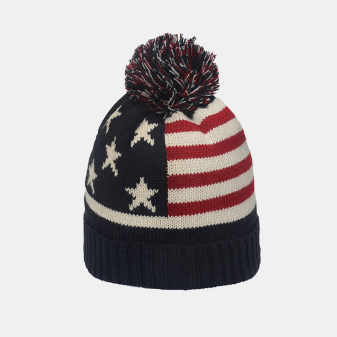 Roll Rim Flag Knit Hat