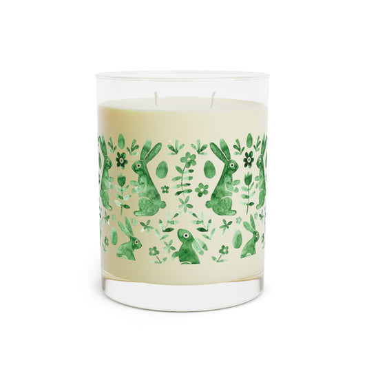 Easter Candle- Green Toile, Ocean Mist & Moss, 11oz