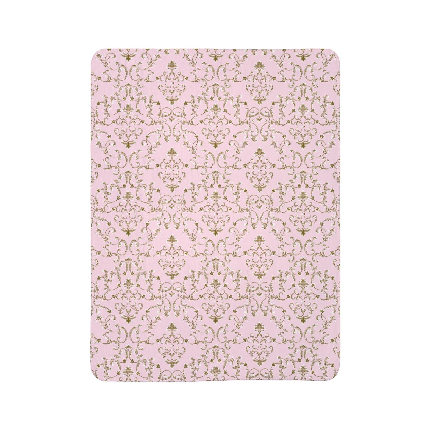 Gilded Pink Fleece Sherpa Blanket