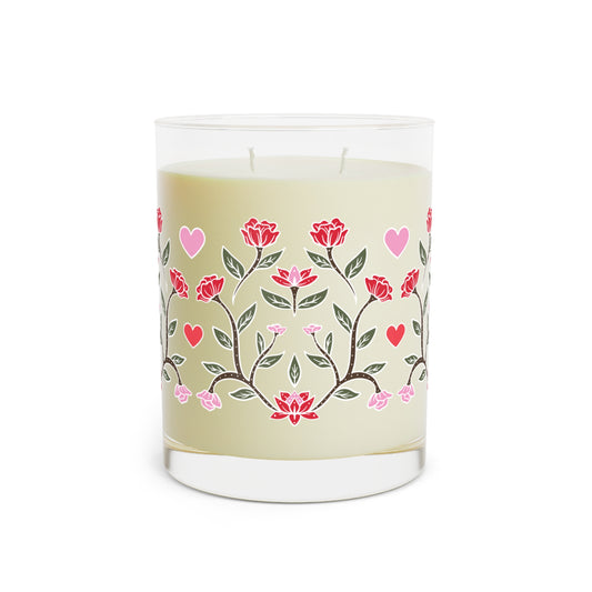 Heart Floral Candle, 11oz