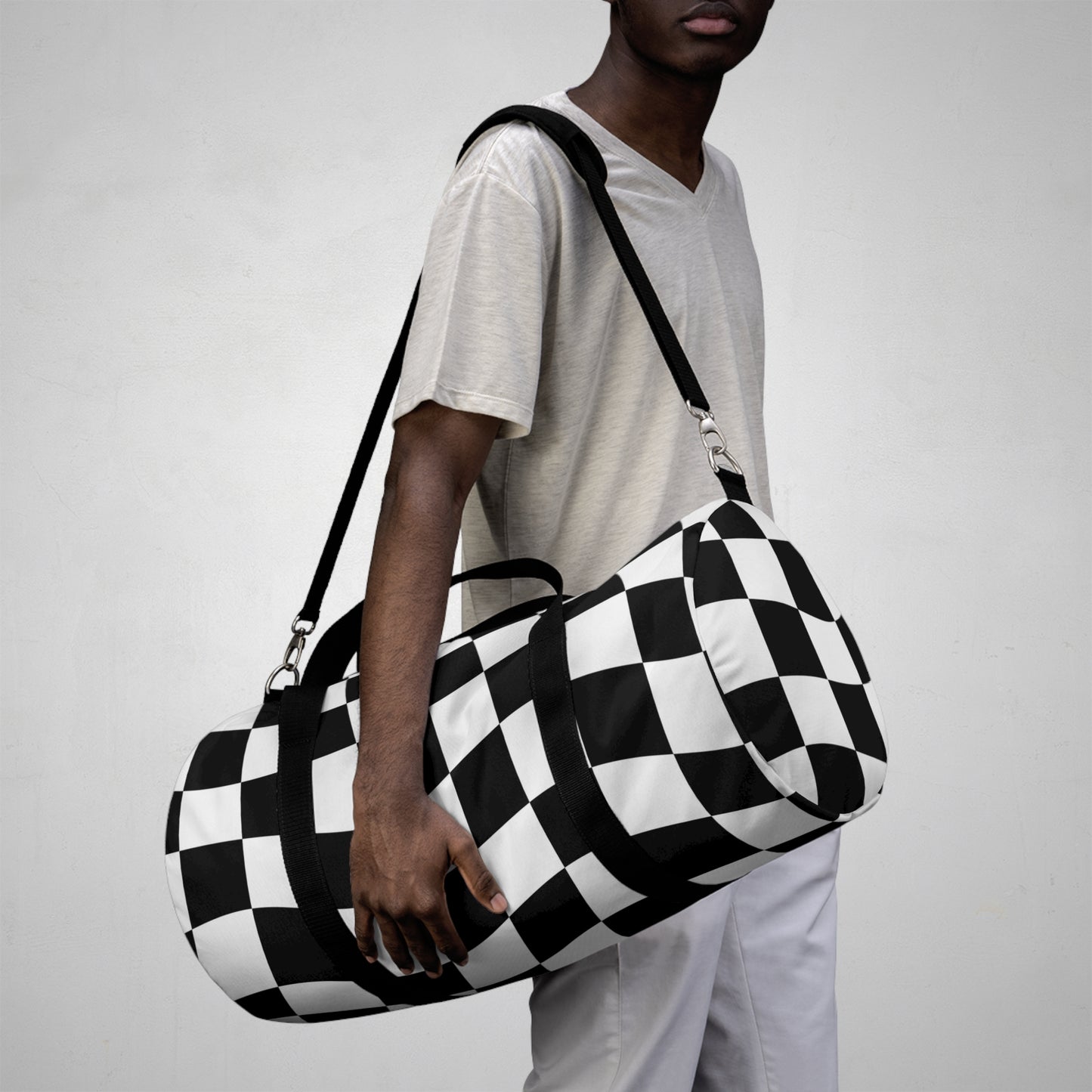 Checkered Wave Duffel Bag