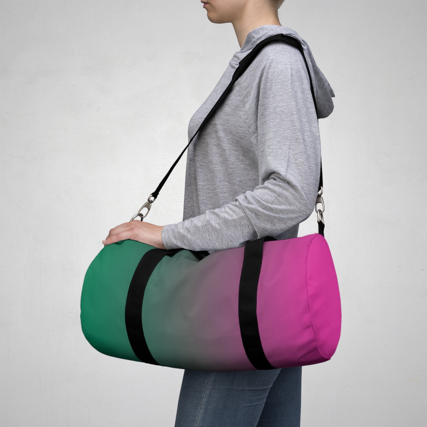 Pink & Green Ombre Duffel Bags